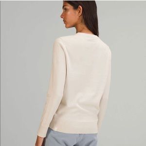 Lululemon, Cotton-Cashmere Blend Sweater, 18, White Opal